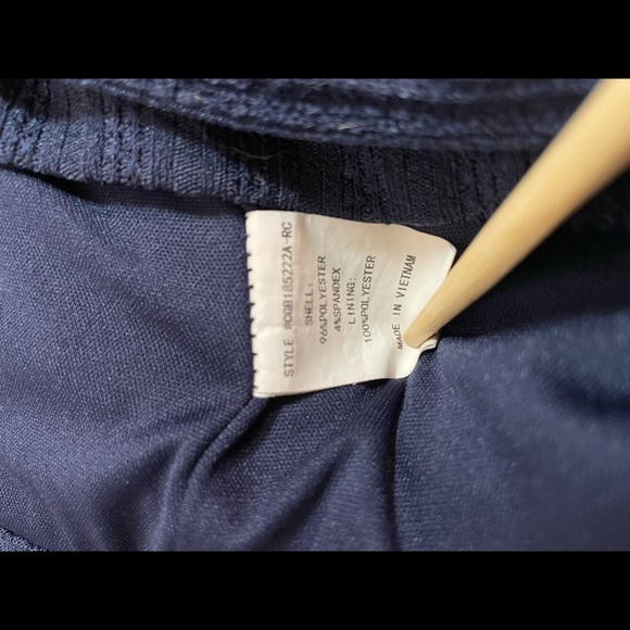 Code Mode Blue Button Down Skirt with Belt - Picture 3 of 3